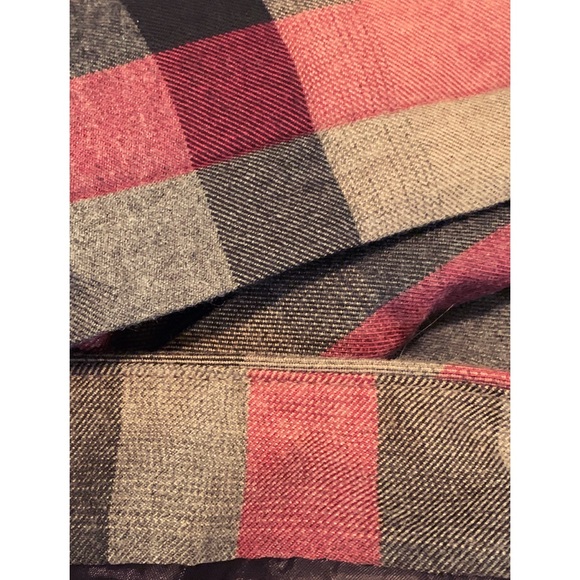 GUZELLA NEW W/Tag Gray Plaid Pleated SKIRT Sz 14 - Picture 8 of 8